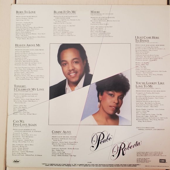 Peabo Bryson & Roberta Flack Vinyl Record - Picture 2 of 2